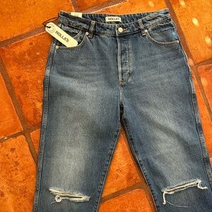 Rollas straight ankle jeans